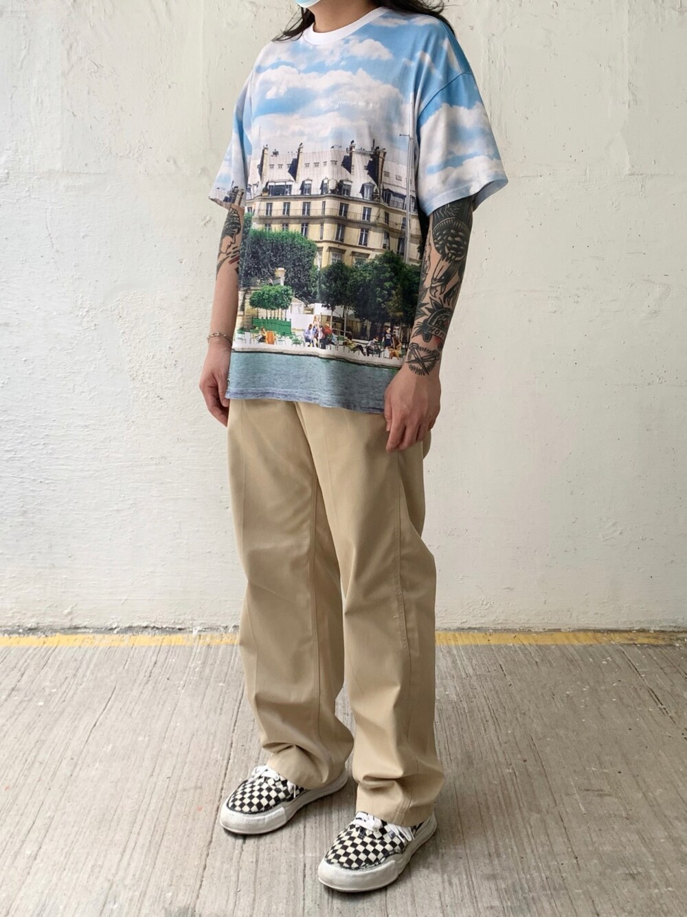 「夏、ootd、街頭穿搭、今日のコーデ、今日の服、夏コーデ、FIVE CM、EYTYS、MIHARAYASUHIRO」｜「FIVE CMのアイテム（Tシャツ/カットソー、その他）」を使った、avlsn5さん（メンズ・180cm）の春コーディネートの1枚目の写真