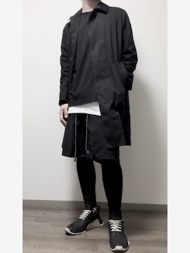 「モードストリート」｜「アイテム（ステンカラーコート）」を使った、フミヤさん（メンズ・172cm）の春コーディネート