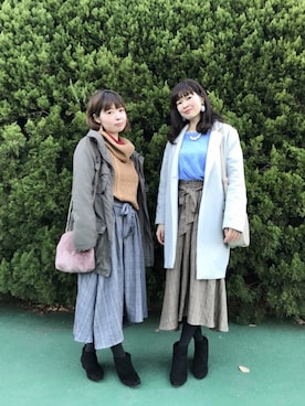 「新年一発目」｜「アイテム（ブーティ）」を使った、北澤 希世子さん（レディース・165cm）の冬コーディネート