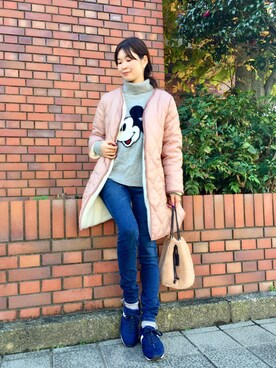 「ご近所コーデ」｜「アイテム（その他アウター）」を使った、北澤 希世子さん（レディース・165cm）の秋コーディネート