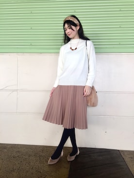 「JILL STUART（ジルスチュアート）のアイテム（ショルダーバッグ）」を使った、北澤 希世子さん（レディース・165cm・20代）の冬コーディネート