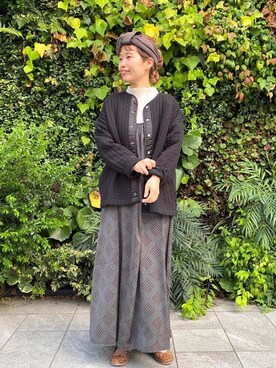 「でにむ」｜「アイテム（バレエシューズ）」を使った、coen うめちゃんさん（レディース・157cm）の秋コーディネート