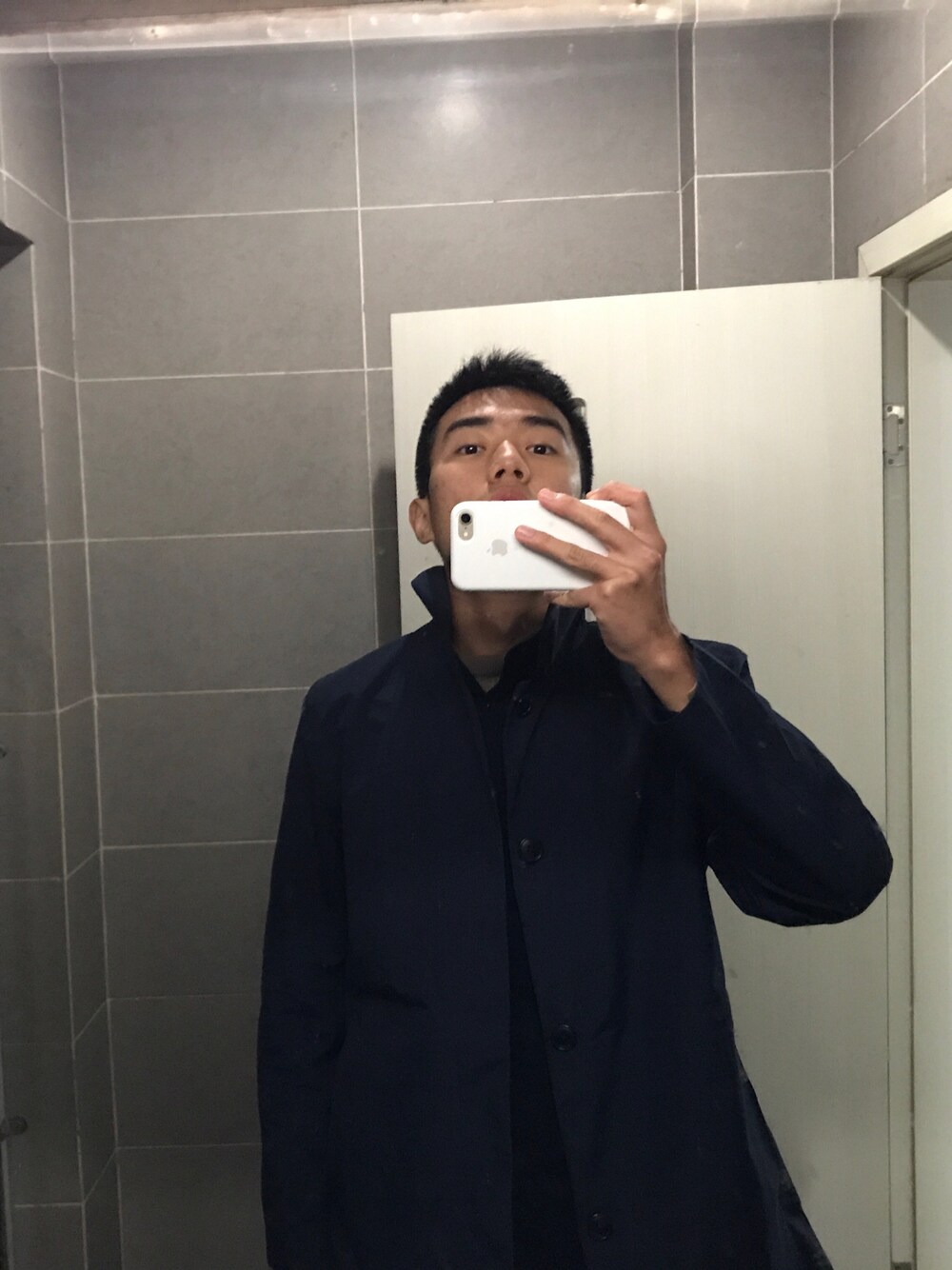 「冬コーデ」｜「MUJI Laboのアイテム（モッズコート、ブルー系）」を使った、RichardlikesJamesさん（メンズ・180cm）の冬コーディネートの1枚目の写真