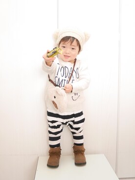 K×S˙ᵕ˙♡さん(キッズ・80cm)の冬コーディネート