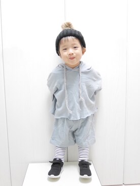「2歳3ヶ月」｜「アイテム（パーカー）」を使った、Ｋ×Ｓ˙ᵕ˙♡さん（キッズ・80cm）の秋コーディネート