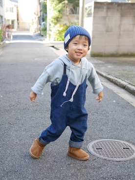 「2歳5ヶ月」｜「アイテム（サロペット/オーバーオール）」を使った、Ｋ×Ｓ˙ᵕ˙♡さん（キッズ・80cm）の秋コーディネート