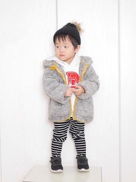 「2歳5ヶ月」｜「アイテム（ジャケット/アウター）」を使った、Ｋ×Ｓ˙ᵕ˙♡さん（キッズ・80cm）の秋コーディネート