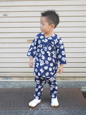 「祭り」｜「アイテム（その他）」を使った、Ｋ×Ｓ˙ᵕ˙♡さん（キッズ・90cm）の夏コーディネート