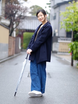 「アイテム（ピーコート）」を使った、にったしさん（レディース・162cm・20代）の冬コーディネート