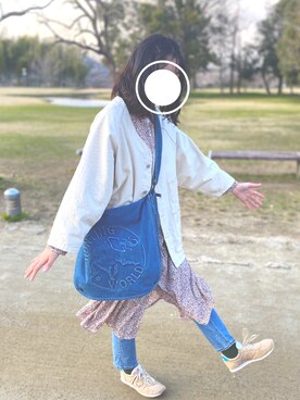 「公園コーデ」｜「アイテム（ブルゾン）」を使った、さごちゃんさん（レディース・164cm）の春コーディネート
