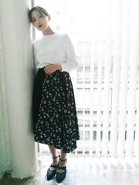 「PREORDER」｜松本ゆりなさん（レディース・158cm）の冬コーディネート
