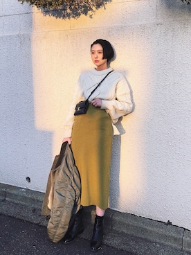 松本ゆりなさん(レディース・158cm)の冬コーディネート
