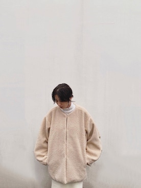 「CLANE（クラネ）のアイテム（ブルゾン）」を使った、松本ゆりなさん（レディース・158cm）の秋コーディネート