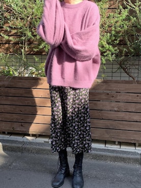 「アンゴラ」｜ISOOKさん（レディース・168cm）の冬コーディネート