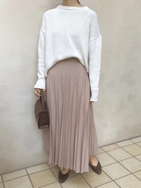 「ISOOK（アイスー）のアイテム（スカート）」を使った、ISOOKさん（レディース・167cm）の春コーディネート