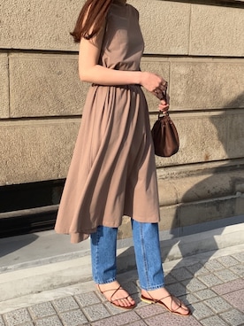 「ISOOK（アイスー）のアイテム（ワンピース/ドレス）」を使った、ISOOKさん（レディース・166cm）の夏コーディネート