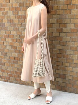 「ISOOK（アイスー）のアイテム（ワンピース/ドレス）」を使った、ISOOKさん（レディース・167cm）の夏コーディネート
