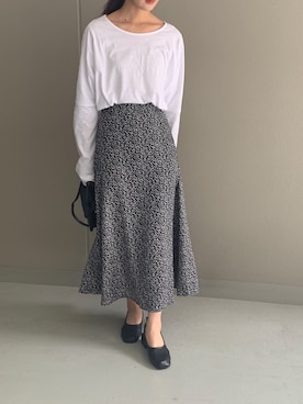 「ISOOK（アイスー）のアイテム（スカート）」を使った、ISOOKさん（レディース・167cm）の夏コーディネート