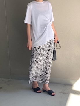 「ISOOK（アイスー）のアイテム（スカート）」を使った、ISOOKさん（レディース・166cm）の夏コーディネート
