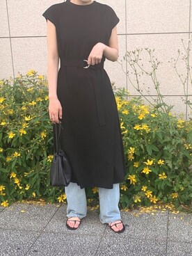「ISOOK（アイスー）のアイテム（ワンピース/ドレス）」を使った、ISOOKさん（レディース・166cm）の夏コーディネート