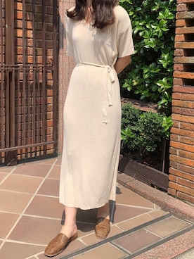 「ISOOK（アイスー）のアイテム（ワンピース/ドレス）」を使った、ISOOKさん（レディース・167cm）の夏コーディネート