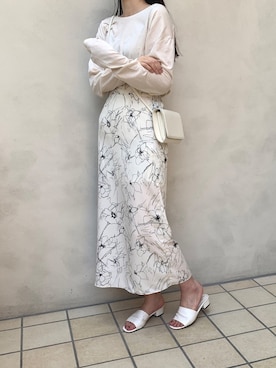 「ISOOK（アイスー）のアイテム（スカート）」を使った、ISOOKさん（レディース・166cm）の夏コーディネート