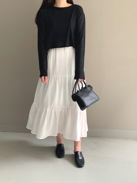 「ISOOK（アイスー）のアイテム（スカート）」を使った、ISOOKさん（レディース・166cm）の夏コーディネート