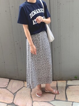 「ISOOK（アイスー）のアイテム（スカート）」を使った、ISOOKさん（レディース・166cm）の夏コーディネート