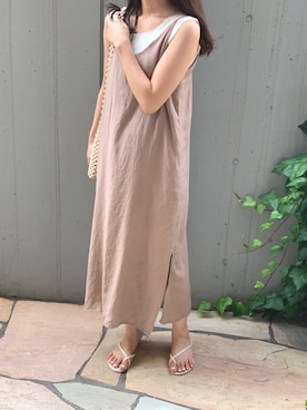 「ISOOK（アイスー）のアイテム（ワンピース/ドレス）」を使った、ISOOKさん（レディース・167cm）の夏コーディネート