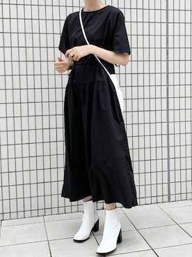 「ISOOK（アイスー）のアイテム（ワンピース/ドレス）」を使った、ISOOKさん（レディース・168cm）の夏コーディネート