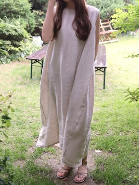 「ISOOK（アイスー）のアイテム（ワンピース/ドレス）」を使った、ISOOKさん（レディース・168cm）の夏コーディネート