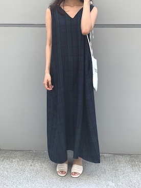 「ISOOK（アイスー）のアイテム（ワンピース/ドレス）」を使った、ISOOKさん（レディース・167cm）の夏コーディネート