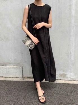 「ISOOK（アイスー）のアイテム（ワンピース/ドレス）」を使った、ISOOKさん（レディース・168cm）の夏コーディネート