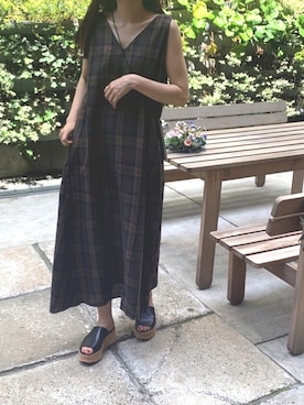 「ISOOK（アイスー）のアイテム（ワンピース/ドレス）」を使った、ISOOKさん（レディース・166cm）の夏コーディネート