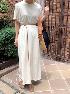 「ISOOK（アイスー）のアイテム（ワンピース/ドレス）」を使った、ISOOKさん（レディース・167cm）の夏コーディネート