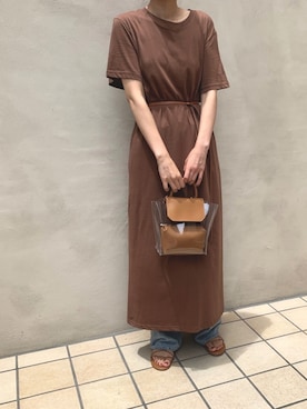 「ISOOK（アイスー）のアイテム（ワンピース/ドレス）」を使った、ISOOKさん（レディース・166cm）の夏コーディネート