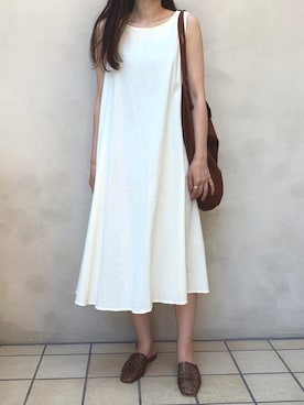 「ISOOK（アイスー）のアイテム（ワンピース/ドレス）」を使った、ISOOKさん（レディース・166cm）の夏コーディネート