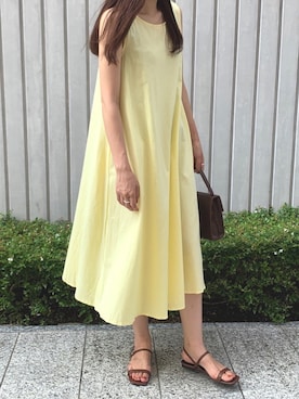 「ISOOK（アイスー）のアイテム（ワンピース/ドレス）」を使った、ISOOKさん（レディース・166cm）の夏コーディネート