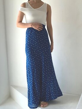 「ISOOK（アイスー）のアイテム（スカート）」を使った、ISOOKさん（レディース・167cm）の夏コーディネート