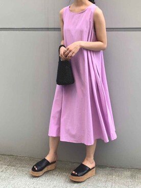「ISOOK（アイスー）のアイテム（ワンピース/ドレス）」を使った、ISOOKさん（レディース・167cm）の夏コーディネート
