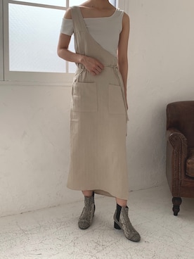 「ISOOK（アイスー）のアイテム（ワンピース/ドレス）」を使った、ISOOKさん（レディース・167cm）の夏コーディネート