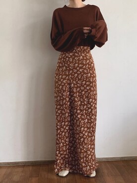 「ISOOK（アイスー）のアイテム（スカート）」を使った、ISOOKさん（レディース・166cm）の夏コーディネート