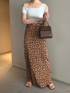 「ISOOK（アイスー）のアイテム（スカート）」を使った、ISOOKさん（レディース・167cm）の夏コーディネート