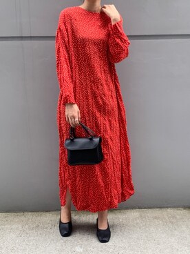 「ISOOK（アイスー）のアイテム（ワンピース/ドレス）」を使った、ISOOKさん（レディース・168cm）の秋コーディネート
