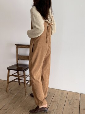 「ISOOK（アイスー）のアイテム（オールインワン・サロペット）」を使った、ISOOKさん（レディース・167cm）の冬コーディネート