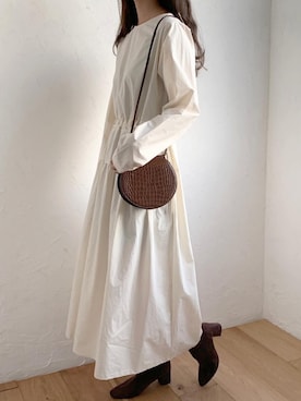 「ISOOK（アイスー）のアイテム（ワンピース/ドレス）」を使った、ISOOKさん（レディース・167cm）の冬コーディネート