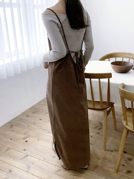 「ISOOK（アイスー）のアイテム（ワンピース/ドレス）」を使った、ISOOKさん（レディース・167cm）の冬コーディネート