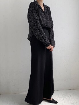 「ISOOK（アイスー）のアイテム（スカート）」を使った、ISOOKさん（レディース・167cm）の冬コーディネート