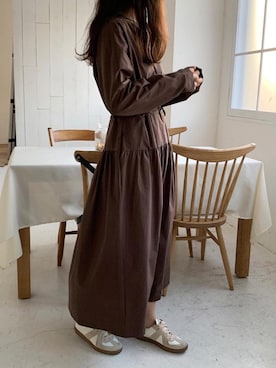 「ISOOK（アイスー）のアイテム（ワンピース/ドレス）」を使った、ISOOKさん（レディース・167cm）の冬コーディネート
