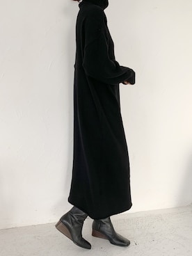 「ISOOK（アイスー）のアイテム（ワンピース/ドレス）」を使った、ISOOKさん（レディース・167cm）の冬コーディネート